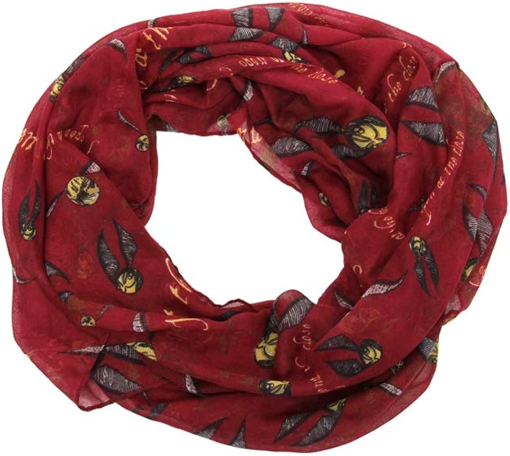 elope Harry Potter Golden Snitch Lightweight Infinity Scarf: Clothing