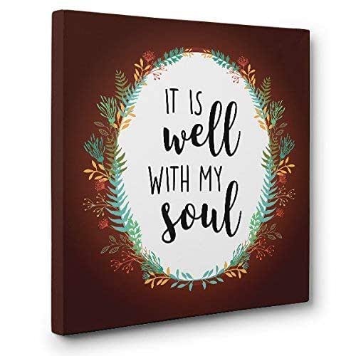 It Is Well With My Soul Religious CANVAS Wall Art Home