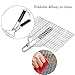 Aleath Portable Grill Basket, Stainless Steel BBQ Accessories Grilling Basket with Removable Handle, BBQ Tools for Fish, Shrimp,Vegetables, Kabob, Steak - Come with Basting Brush