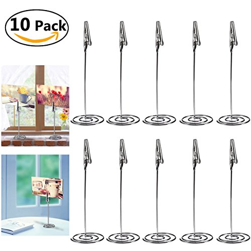 Fenical 10pcs Place Card Holder Memo Holder Clip Photo Holder Table Number Holder