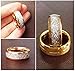 King Will Meteor 8mm 14K Gold Plated Domed Tungsten Carbide Ring Imitated Meteorite Wedding Band Comfort Fit Size5-15