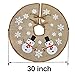 Awtlife Burlap Snowflake Christmas Tree Skirt 30