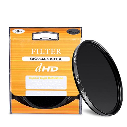 NEEWER 58MM IR720 Infrared Filter for Canon EOS Rebel T2i + ANY