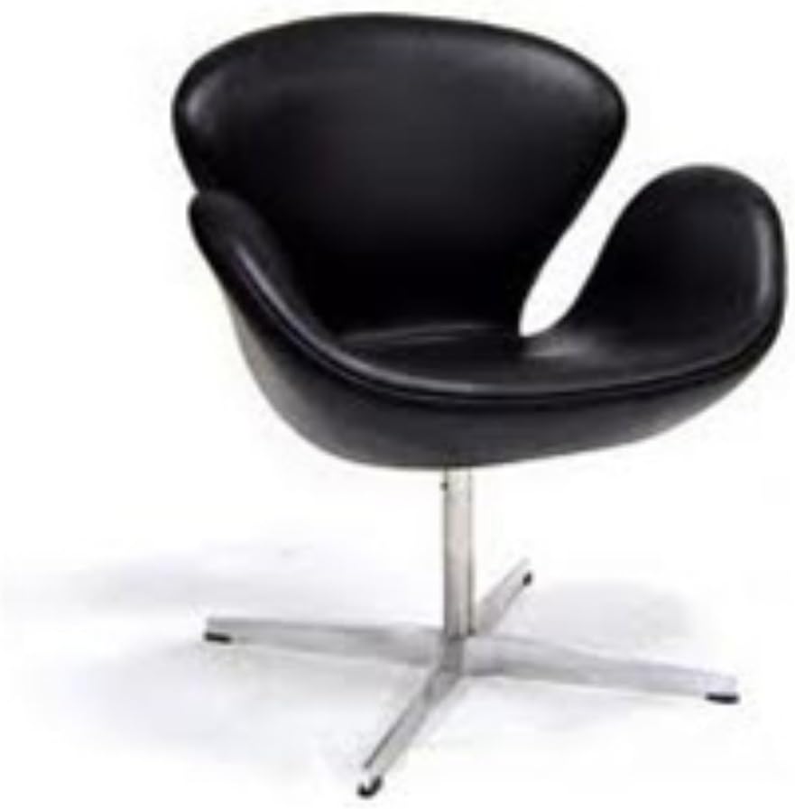 Arne Jacobsen Swan Chair in Leather (Black)