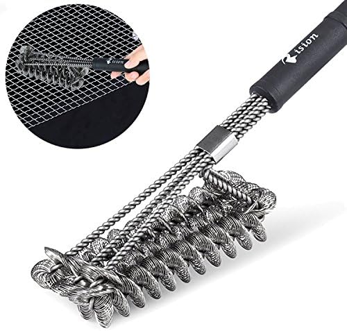 Grill Brush for Barbecue, BBQ Cleaning Brush Bristle Free Stainless Steel Grill Cleaning Brush for Grill Cooking Grates, Racks, Burners