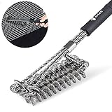 Grill Brush For Barbecue, BBQ Cleaning Brush Bristle Free Stainless Steel Grill Cleaning Brush For Grill Cooking Grates, Racks, Burners