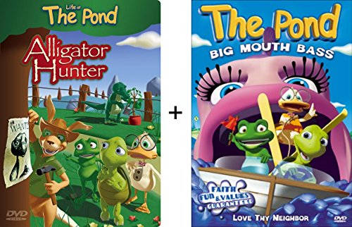 2 Pack DVD Bundle - Life At The Pond: Alligator Hunter & Big Mouth Bass - Stories About Loving Your Enemies and Neighbors - Faith, Fun, and Values Guaranteed
