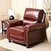Abbyson Living Hand Rubbed Pushback Leather Baron Recliner