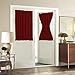 Aquazolax Party Decorations Door Curtain - Christmas Elegant W54 x L40 Inch Blackout Front Door Side Panels Window Treatment Curtains for Classroom Kitchen Bedroom - 1 Panel with Tieback, Red