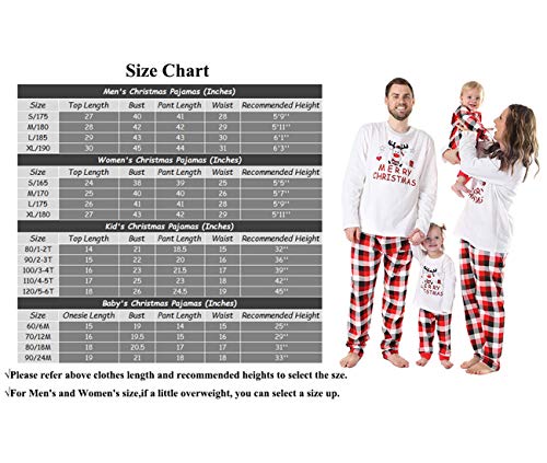 WISREMT Family Matching Christmas Pajamas Set Sleepwear Pajamas Set for Family
