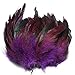 KING DO WAY 100pcs Fluffy Fashion Rooster Feather Fringe Decoration Home Craft DIY 6-8'' US purple