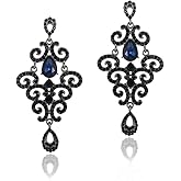 Sither Drop Crystal Earrings for Women Dangling Crystal Pendant Earrings Large Chandelier Earrings Jewelry for Halloween Christmas Gift