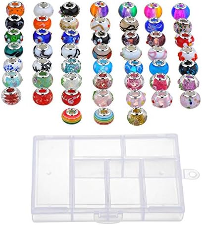 Ezreal 52 Pieces Bead Charm Bracelet,Compatible with Most Major Charm Bracelets (Style 11)