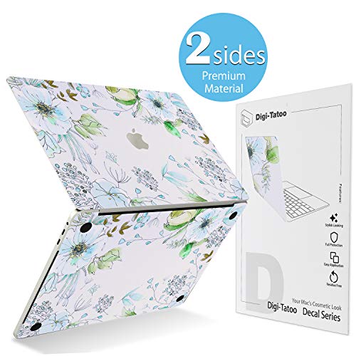 Digi-Tatoo MacBook Skin Decal Sticker Compatible with MacBook Pro 15 inch w/Touch Bar (Model A1707/A1990), Easy Apply Full Body Protective Vinyl Skin [Elegant Flower] - Thumbnail 6