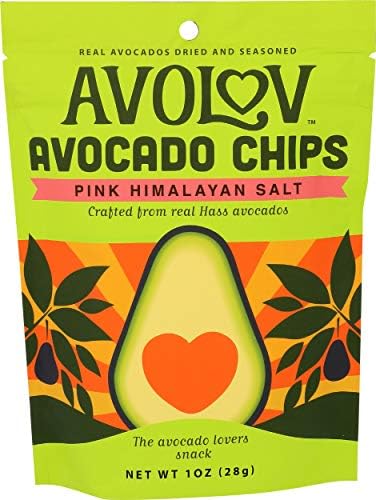 Avolov, Avocado Chips Pink Himalayan Salt, 1 Ounce