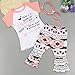 3PCS Baby Girl Kids Colorful Clothes T-shirt Tops+Boho Pants+Headband Outfit Set