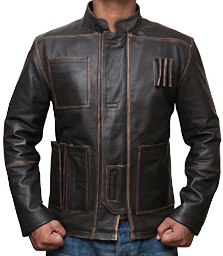 Star Wars Jacket For Men - Boys Brown Faux Leather Jacket (XS) [RL-HNSO-BR-XS]