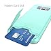 Galaxy S8 Case, Teelevo [Card Slot Holder] Dual Layer Heavy Duty Shock Absorbent Wallet Case with Credit Card Slot and Kickstand [Protective Card Case] for Samsung Galaxy S8 (2017) - Mint Green