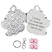 Didog Glitter Paw Print Pet ID Tags for Small Dogs and Cats,Personalized Engraving