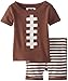 Mud Pie Baby Boys' Football Two Piece Set, Brown, 0-6 Months