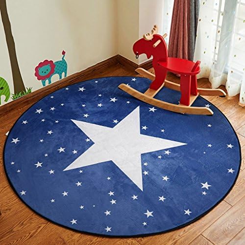 GCCI Rug round Carpet Cartoon Children Blanket Living Room Bedroom Room Bedside Rug Hanging Basket Computer Chair Mat
