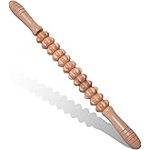 Wooden Muscle Massage Roller Stick for Athletes, Relief Muscle Soreness, Cellulite Massager, Fascia Roller for Physical Therapy
