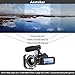 4K Camcorder, Ansteker Ultra-HD 1080P 24MP 30FPS Digital WiFi Video Camera, IR Night Vision Camcorder with Microphone and Wide Angle Lens,Lens Hood (Black+Lens)