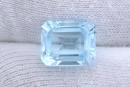 7.87 Carat 12x10 12mm x 10mm Emerald Octagon Sky Blue Topaz Gem Stone Gemstone B12A25