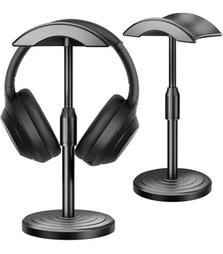 thumbnail image 2 of 360 Rotating Gaming Headphone Hook Under Desk Headset Stand With 2 of 10