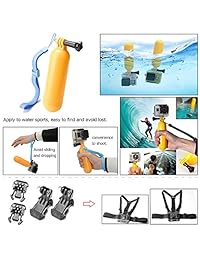 Zookki kit de accesorios para cámara GoPro Hero 5 4 3+ 3 2 1 SJ4000 SJ5000, color negro - plateado