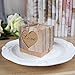 Kaptin 50 Pack Candy Favor Boxes Vintage Kraft Bonbonniere with Burlap Twine, Love Heart Imitation Bark Gift Bag for Wedding Birthday Bridal Party Shower Decoration