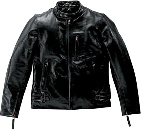 Amazon バギー レザージャケット 革ジャン バッファロー革 着脱インナーキルティングベスト付き ブラック M Ar 567 ジャケット 車 バイク