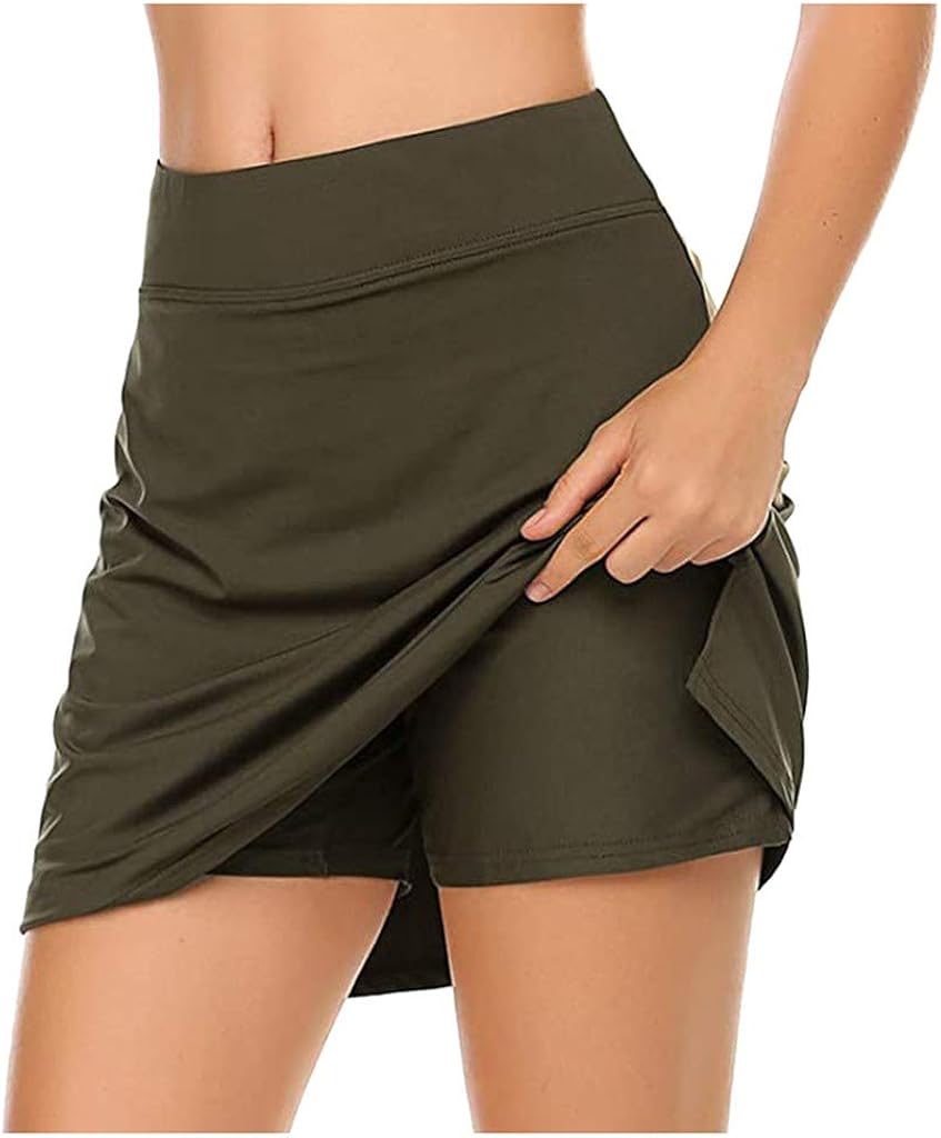 Tennisrock Für Damen | Sport-Skort Mit Versteckten Taschen