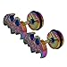 Stainless Steel Mens Womens Batman Pattern Stud Earrings Bonnie (Colorful Matte Surface)