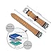 Fitbit Charge 2 Bands - ICHECKEY Genuine Leather Replacement Wristband Bracelet, Large Small Charge 2 Fitness Strap with Metal Connector