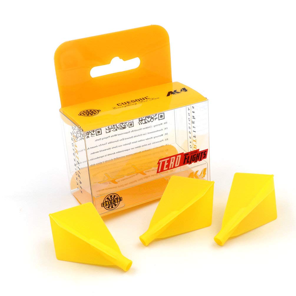 CUESOUL TERO AK4 Yellow Dart Flights Diamond Shape,Set of 3 pcs(CS-AK4+4ZSYS)