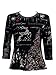 Jess & Jane "Reindeer's Dream" Rhinestone Tee Shirt 14-848BK