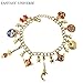 J&C Family Owned Sailor Moon 9 Charms Lobster Clasp Bracelet in Gift Box