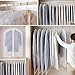 Aufisi Garment Bags Suit Bags,Pack of 7 Premium Quality PEVA Moth Proof Clothes Covers Dustproof Clear Garment Cover Breathable Full Zipper Dust Cover, 4 Pcs 40