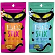 Tiki Cat Stix 6ct Single Serve Pouches - Tuna Mousse and Chicken Mousse (2 Pack)