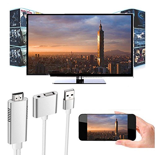 Lightning to HDMI Cable for IOS/Android, 3-in-1 Lightning/Micro USB/Type-C to HDMI Adapter 1080P Digital AV Adapter HDTV MHL Cable Support iPhone,iPad,Android Smartphones on HDTV Projector