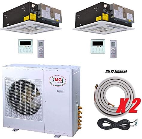 Amazon Com Ymgi Dual Zone 36000 Btu 12k 24k Ceiling Mounted