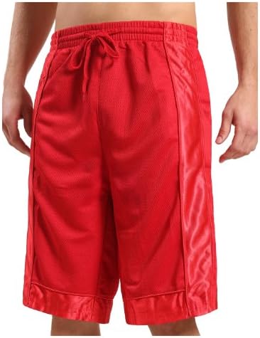 OLLIN1 Mens Active Basketball Short Pants with Elastic Waistband