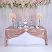 BalsaCircle TRLYC 60x102-Inch Rectangle Wedding Sequin Tablecloth for Wedding Party Christmas Day-Rose Gold