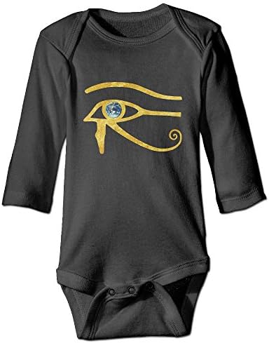 F2TRST Golden Eye Of Horus Earth Printed Unisex Baby Infant Bodysuit Warm Onesies Long Sleeve Rompers