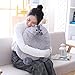 Winsterch Kids Large Cat Stuffed Animal Toys Gift Big Plush Cat Animal Baby Doll, Fat Gray Plush Cat Toy for Boys (Gray, 20 Inches)