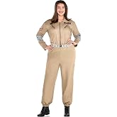 Women's Classic Beige Ghostbuster Costume Set - Plus XXL (18-20), 1 Set - Iconic Movie Outfit - Ideal for Parties &amp; Cosplay Events