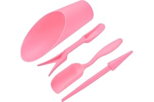 MECCANIXITY Garden Shovel Hand Tools Transplanting Succulent Cultivation Digging Scoops Kits, Pink