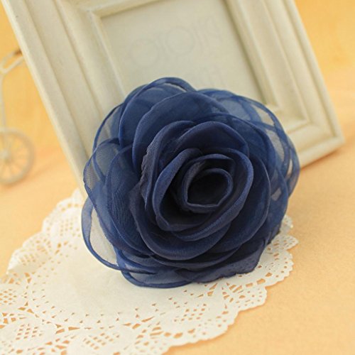 Merdia Women's Lovely Flower Hair Clip Rose Brooches [Jewelry]