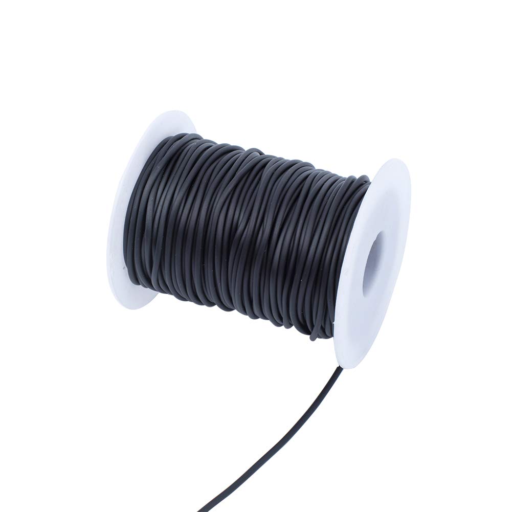 NBEADS 1 Roll 30M/Roll Tubular Rubber Cord Plastic Rope for Diy Craft Making, 2mm, Plastic Spool: 78mm High, 68mm Wide